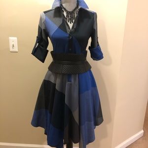 BCBG MAXAZRIA Beatryce blue dress Sz XXS ( XS)